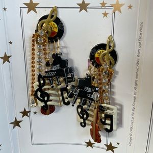 Lunch at The Ritz Collectible Earrings “Music”